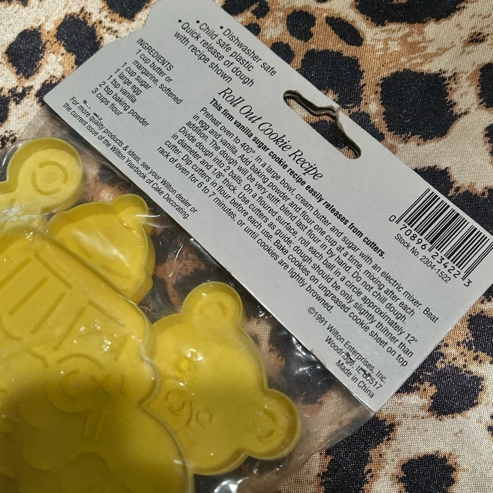 Vintage Baby Things! Wilton Yellow Cookie Cutters - Set of 4